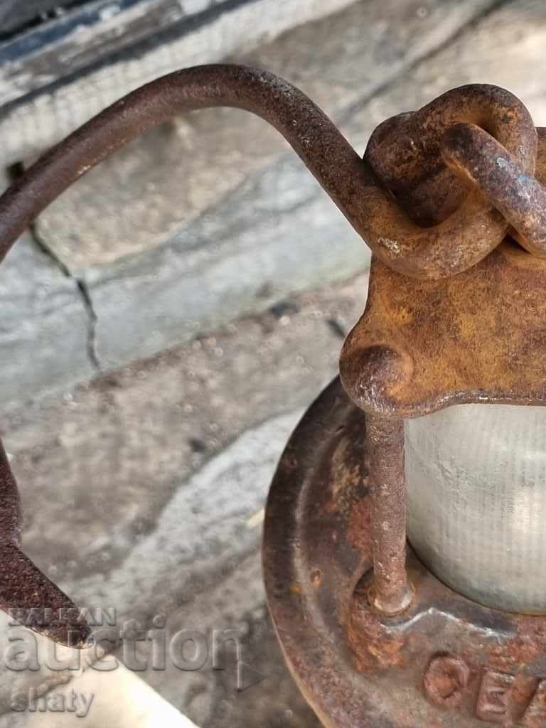 Delivery of Old mining lamp Delivery of Old mining lamp