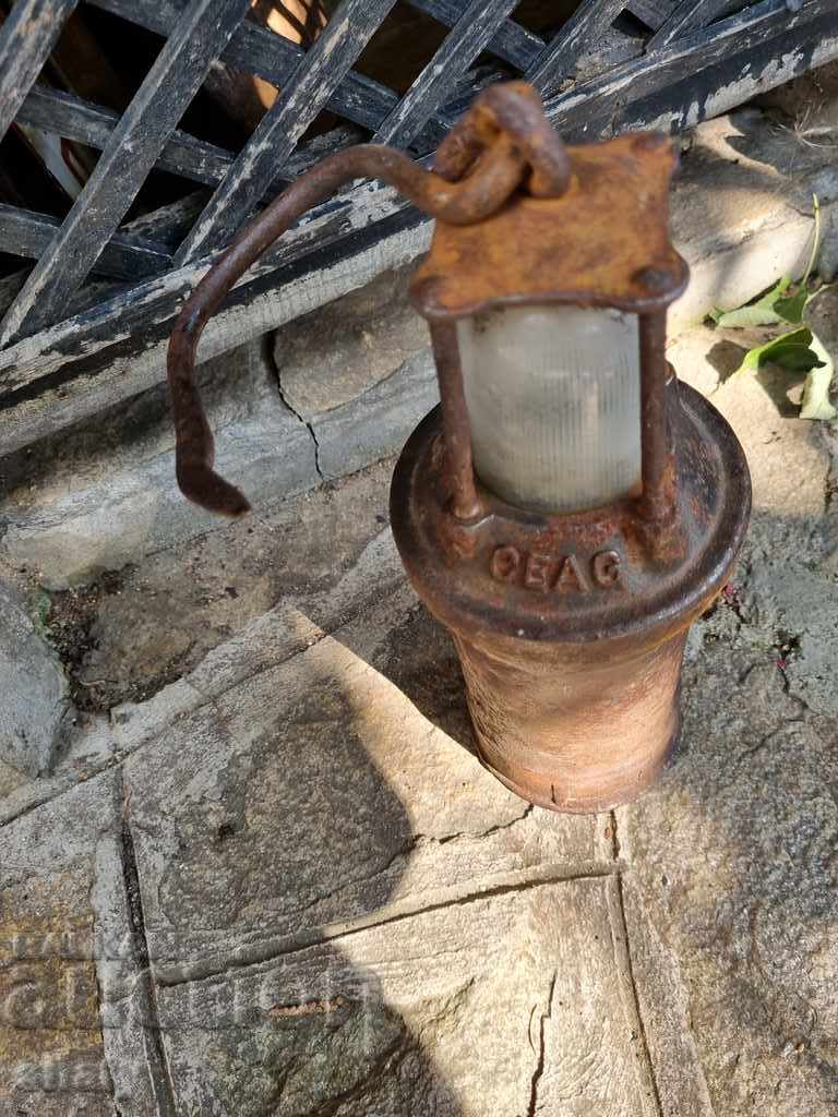 Old mining lamp