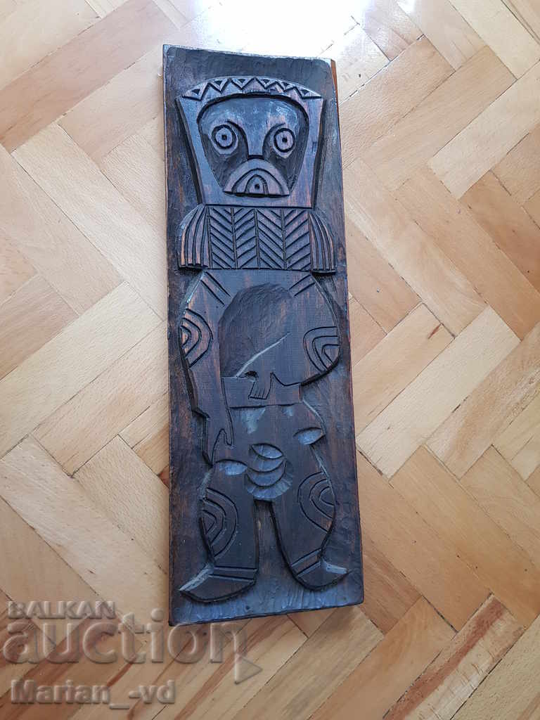 Old folklore woodcarving