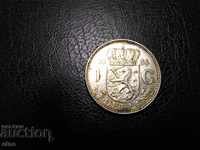 1 гулден 1954 сребро 720, монета, монети