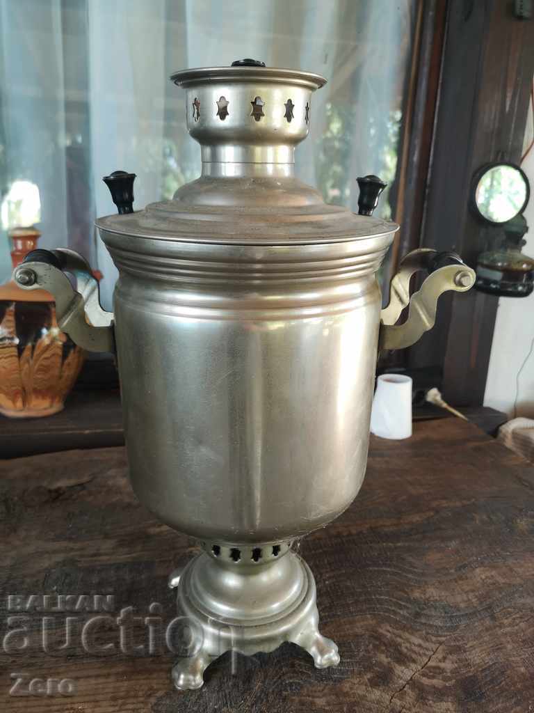 Auction Large Old Russian Coal Samovar Auction Large Old Russian Coal Samovar