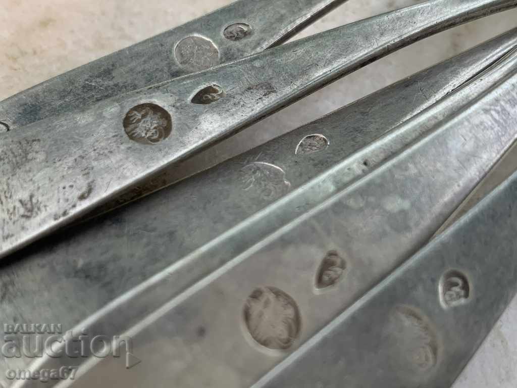 Silver tea / coffee spoons with tugri - 5