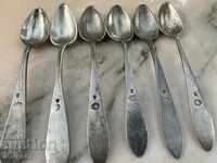Silver tea / coffee spoons with tugri