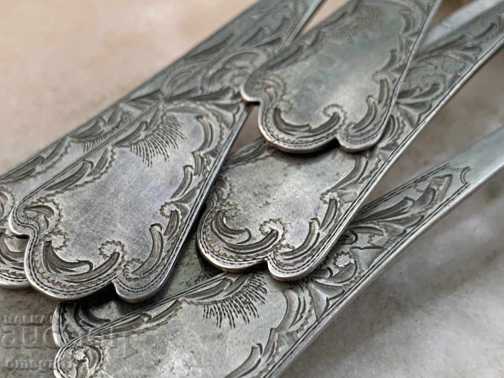 Silver tea / coffee spoons from the beginning. of the twentieth century. with price 555.00 BGN | € 283.77 Silver tea / coffee spoons from the beginning. of the twentieth century. with price 555.00 BGN | € 283.77