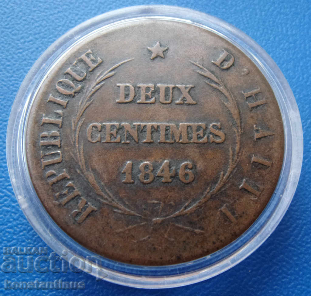 Хаити  2  Сантим  1846  Very  Rare с цена € 33.23 | 64.99 лв.