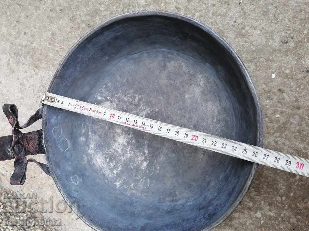 Стар меден тиган, бакър, тава, меден съд - 5