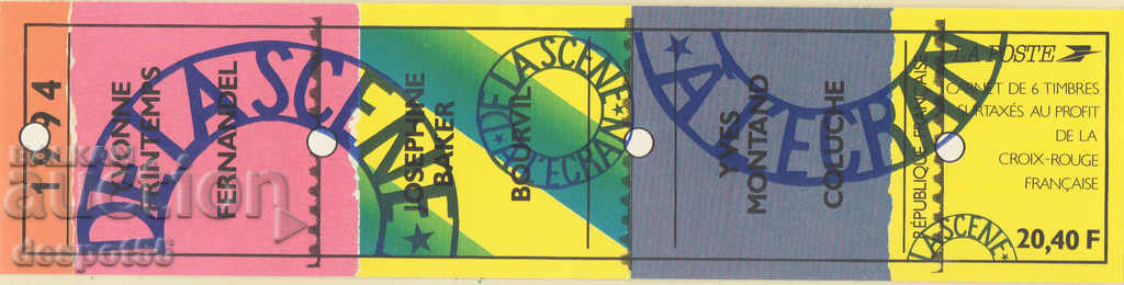1994. France. Film actors. Carnet. with price 8.50 BGN | € 4.35 1994. France. Film actors. Carnet. with price 8.50 BGN | € 4.35