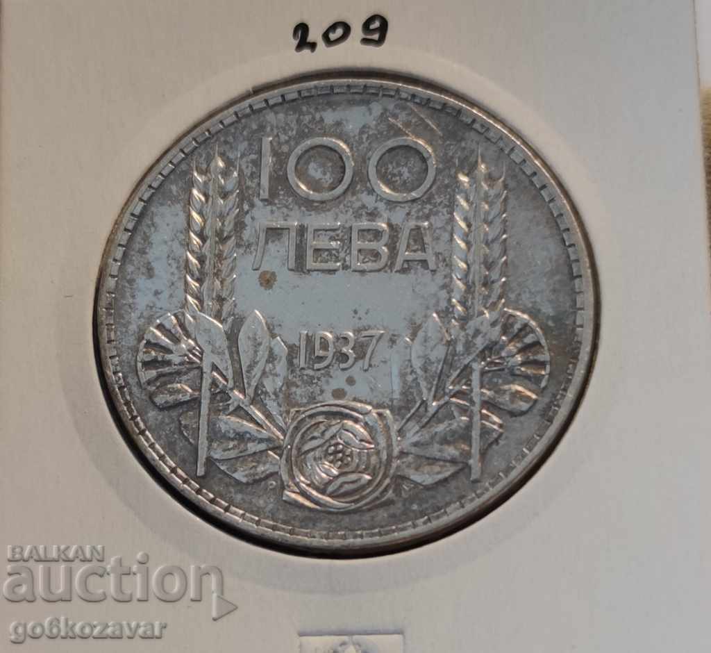 Bulgaria 100 BGN 1937 Argint.