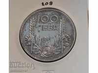 Bulgaria 100 BGN 1937 Argint.