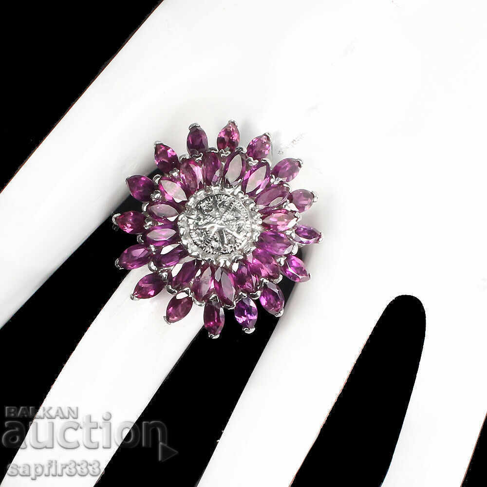 ROYAL MASSIVE RING NATURAL RHODOLITE GRANTS "SUN" with price 293.00 BGN | € 149.81 ROYAL MASSIVE RING NATURAL RHODOLITE GRANTS "SUN" with price 293.00 BGN | € 149.81