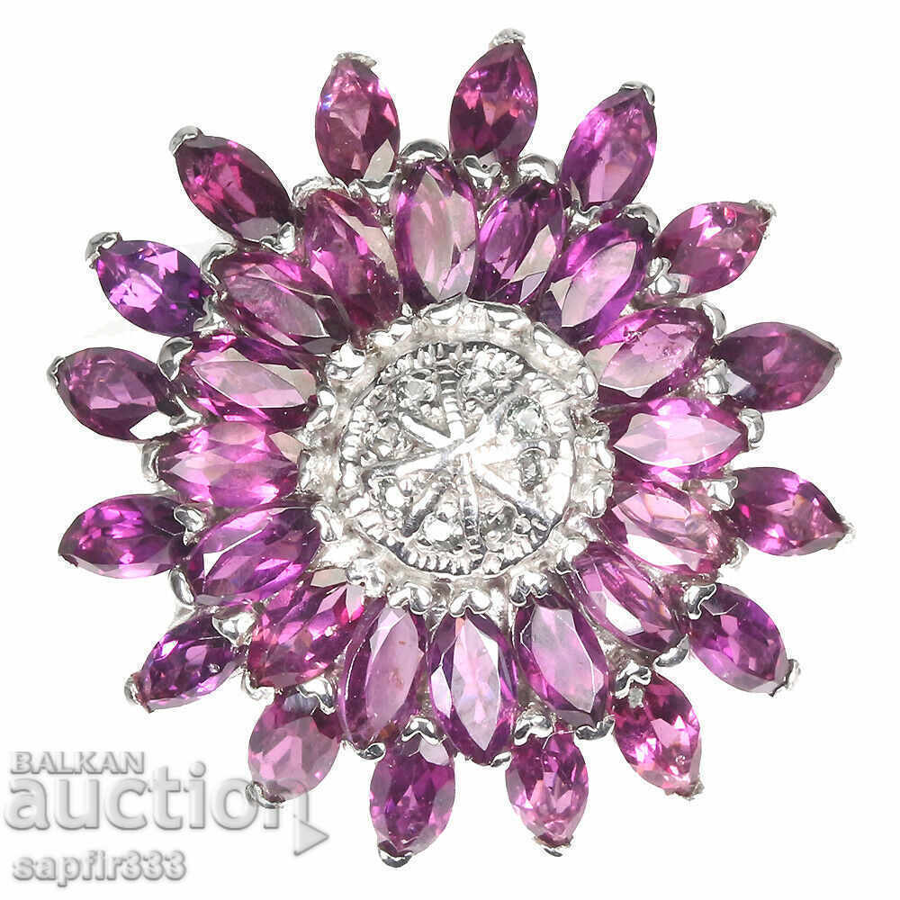 Auction ROYAL MASSIVE RING NATURAL RHODOLITE GRANTS "SUN" Auction ROYAL MASSIVE RING NATURAL RHODOLITE GRANTS "SUN"
