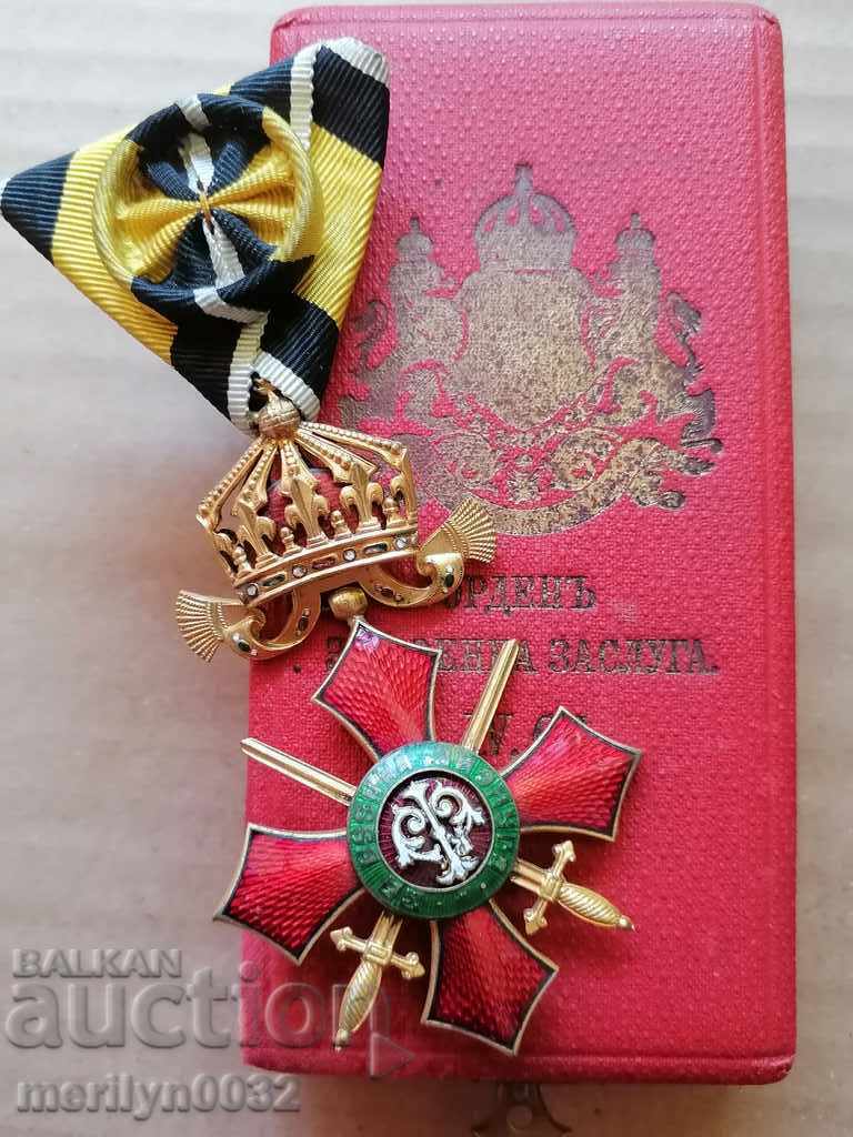 Order For Military Merit 4th degree Principality of Bulgaria ribbon with price 999.00 BGN | € 510.78 Order For Military Merit 4th degree Principality of Bulgaria ribbon with price 999.00 BGN | € 510.78