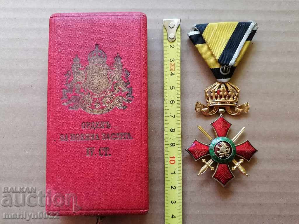 Auction  Order For Military Merit 4th degree Principality of Bulgaria ribbon