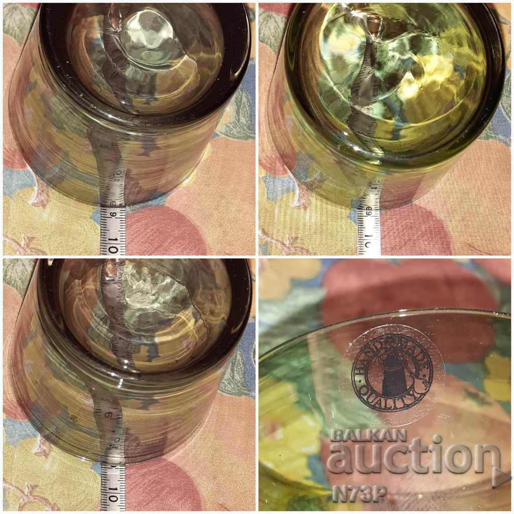 VAZĂ. SUPORT DE LUMÂNARE. STICLĂ. FĂCUT DE MÂNĂ. - 6 VAZĂ. SUPORT DE LUMÂNARE. STICLĂ. FĂCUT DE MÂNĂ. - 6