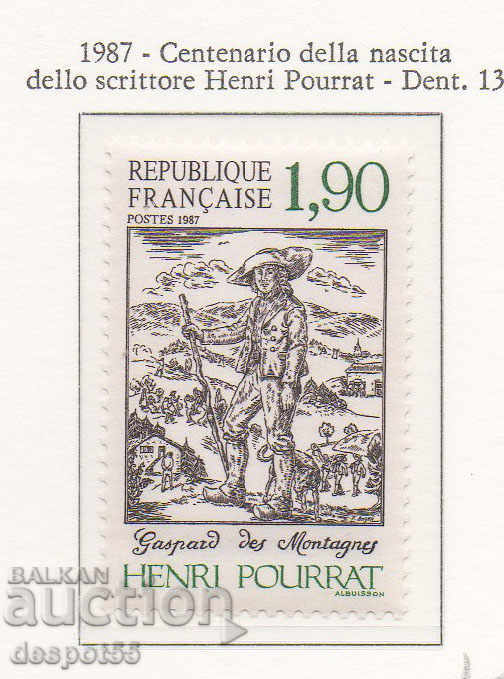 1987. France. 100th anniversary of the birth of Henri Purat.