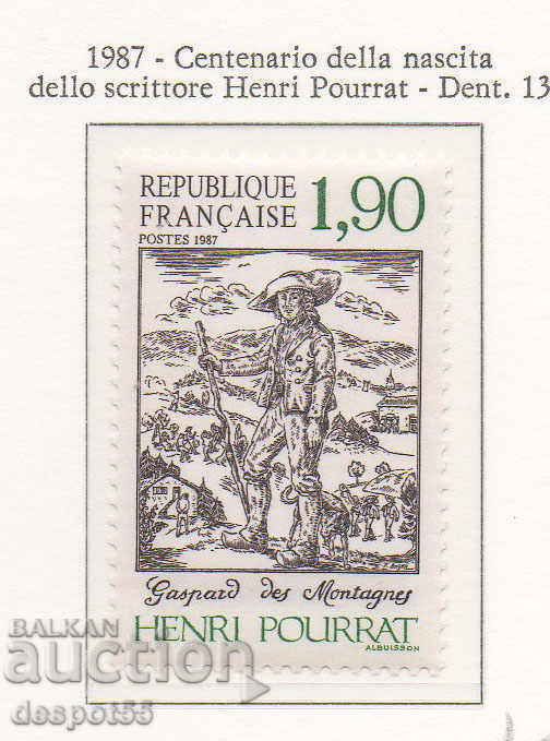 1987. France. 100th anniversary of the birth of Henri Pourat.