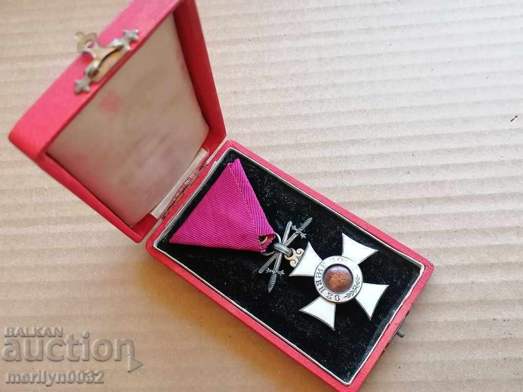 Order of Saint Alexander 5th degree with swords Kvo Bulgaria box - 6 Order of Saint Alexander 5th degree with swords Kvo Bulgaria box - 6