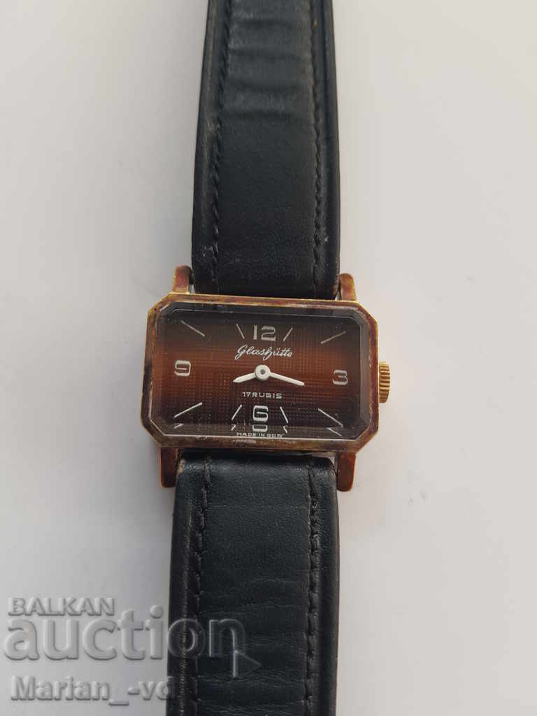 GLASHÜTTE DDR GUB women's gold-plated mechanical watch with price 120.00 BGN | € 61.36 GLASHÜTTE DDR GUB women's gold-plated mechanical watch with price 120.00 BGN | € 61.36