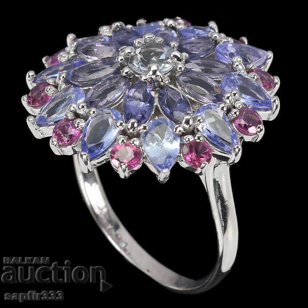 LUXURY ELEGANT RING TANZANITE AND GRANTS "SUN" with price 422.00 BGN | € 215.77 LUXURY ELEGANT RING TANZANITE AND GRANTS "SUN" with price 422.00 BGN | € 215.77