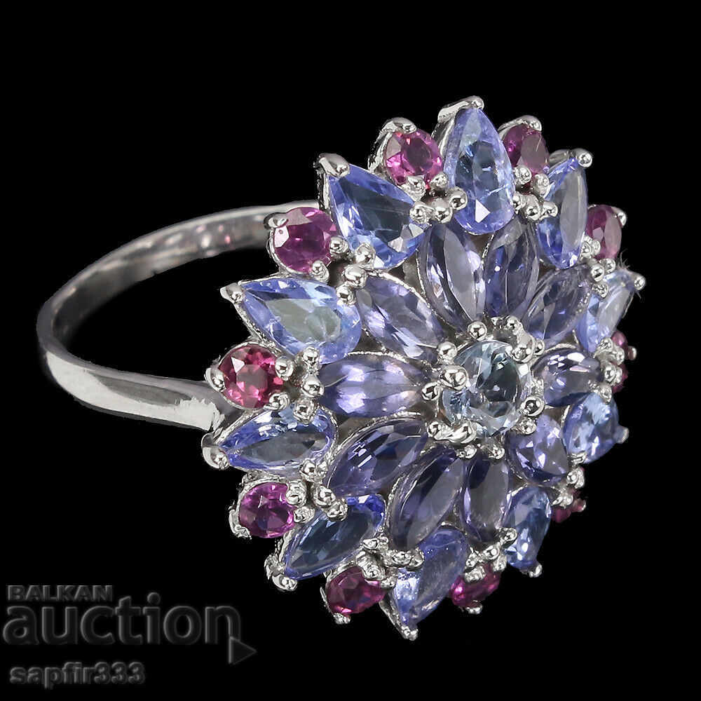 Auction LUXURY ELEGANT RING TANZANITE AND GRANTS "SUN" Auction LUXURY ELEGANT RING TANZANITE AND GRANTS "SUN"