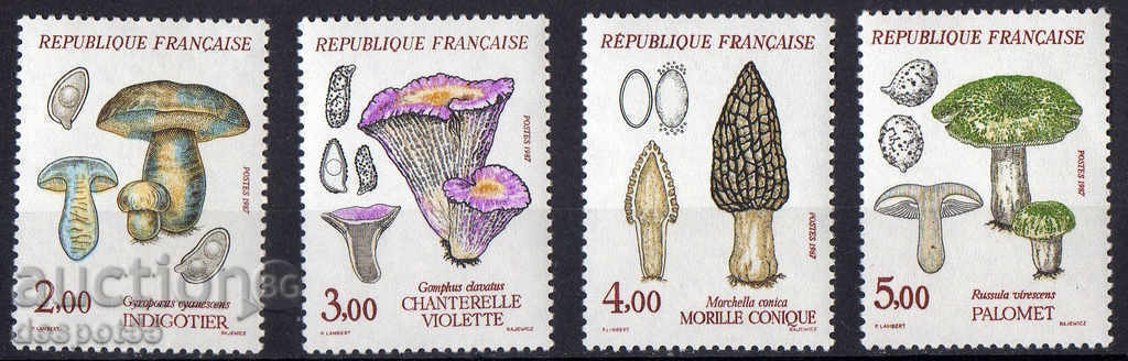 1987. France. The nature of France, mushrooms, 5th series.