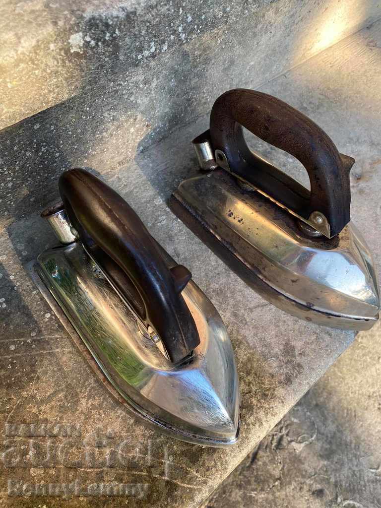 Old electric irons, 2 pieces