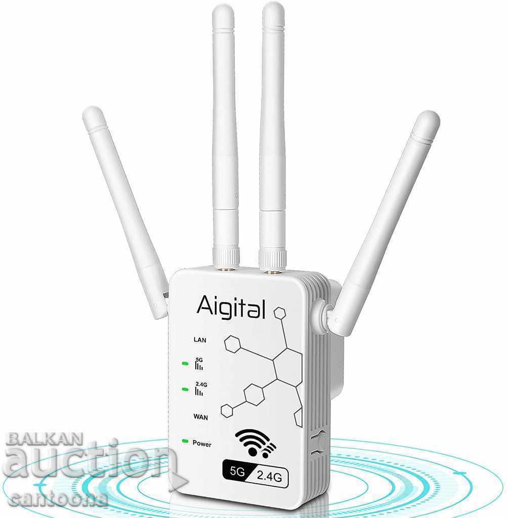 1200Mbps - 5G router dual band WiFi, repetor și repetor cu preț 44.98 BGN | € 23.00