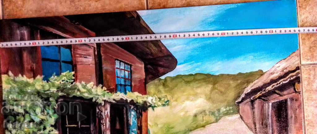 "House in Zheravna" is an energetic painting with price 160.00 BGN | € 81.81 "House in Zheravna" is an energetic painting with price 160.00 BGN | € 81.81