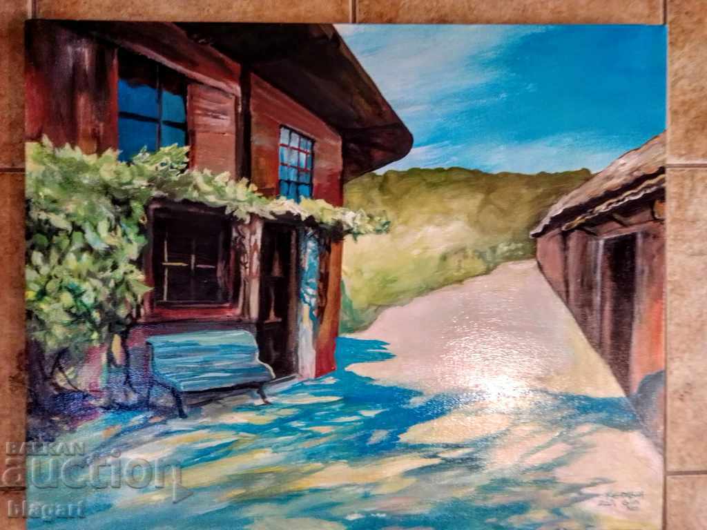 "House in Zheravna" is an energetic painting "House in Zheravna" is an energetic painting