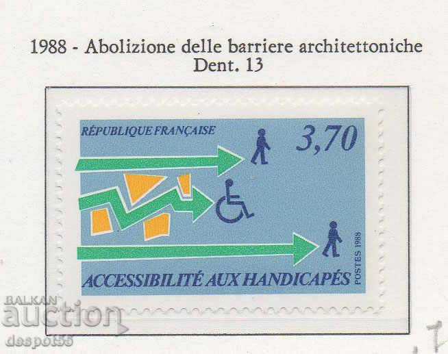1988. France. Easy access for the disabled.