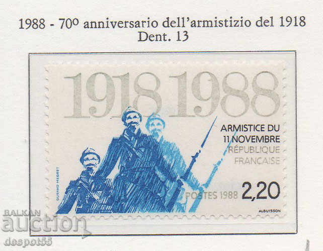 1988. Франция. 70-годишнината от примирието.