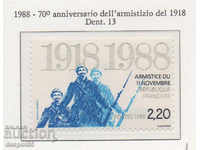 1988. France. 70th anniversary of the armistice.