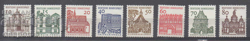 1964. GFR. German building structures from the 12th century.