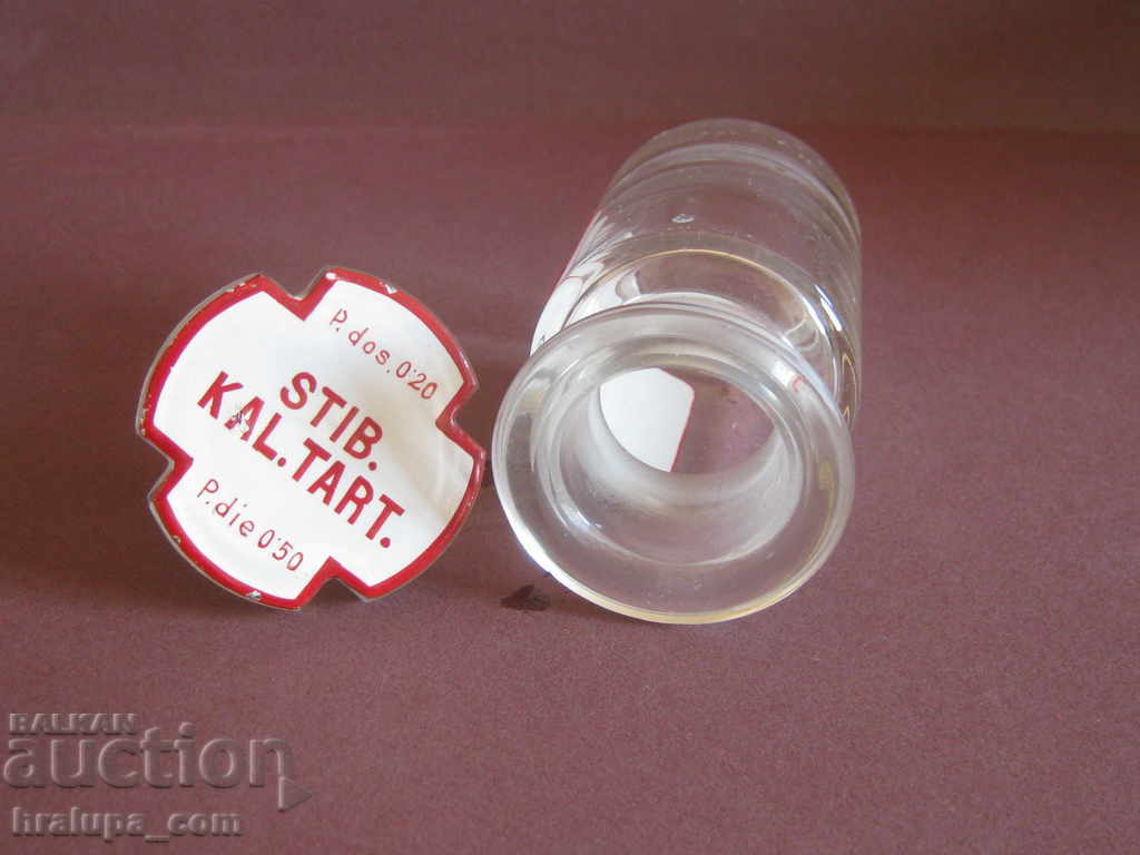 Auction  Antique pharmacy pharmacist bottle STIB KAL TART Austria