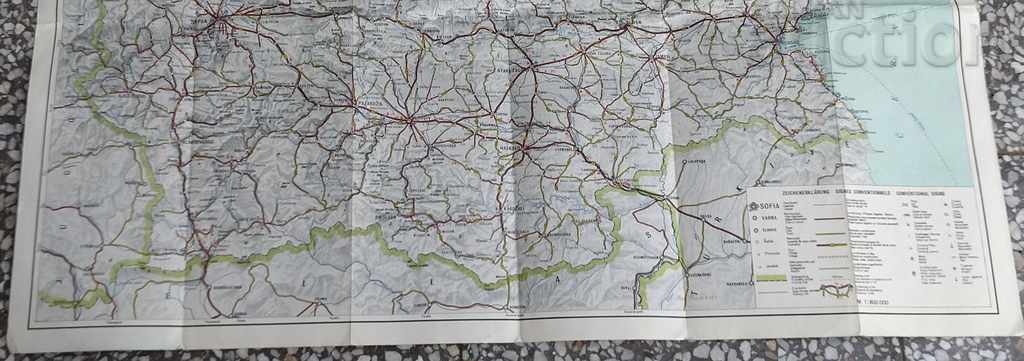 ROAD MAP OF BULGARIA 1965 SCALE 1: 800 000 - 6 ROAD MAP OF BULGARIA 1965 SCALE 1: 800 000 - 6