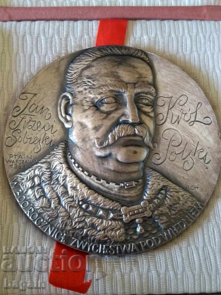 Rare plaque, table medal.