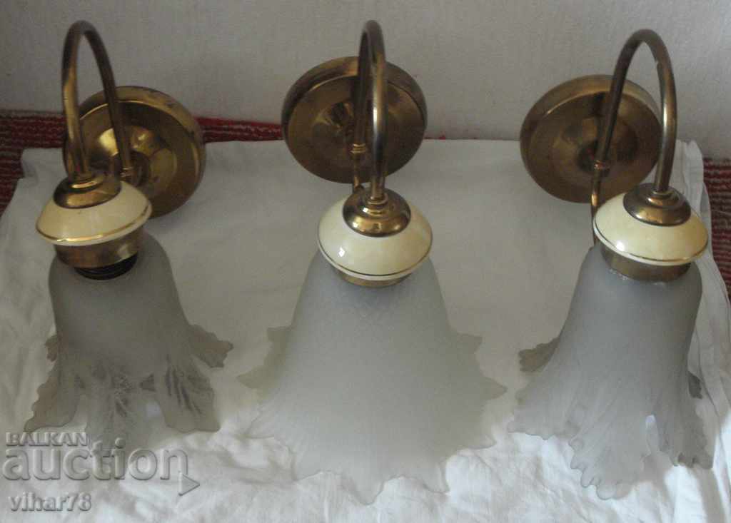 three wall lamps - 5 three wall lamps - 5