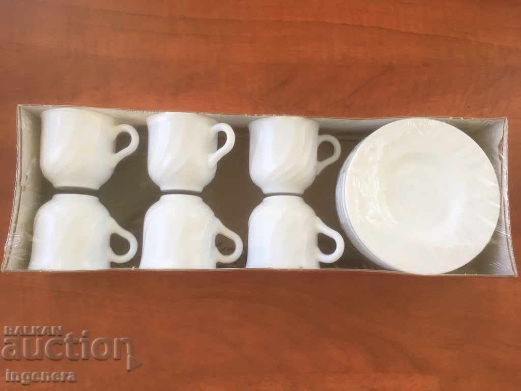 CUP CUP CUP PORCELAIN COFFEE NEW-6 PCS-EBRO HARMONIA-ΙΣΠΑΝΙΑ