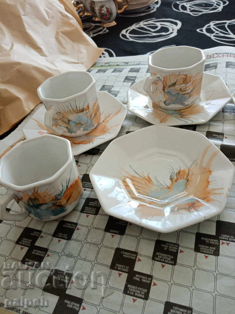 COFFEE SERVICE - PAINTED - BGN 35 - 5 COFFEE SERVICE - PAINTED - BGN 35 - 5