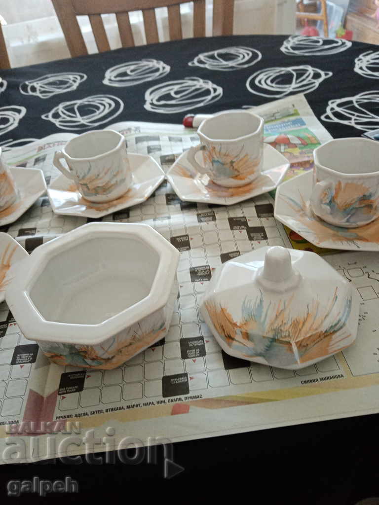 COFFEE SERVICE - PAINTED - BGN 35 - 6 COFFEE SERVICE - PAINTED - BGN 35 - 6