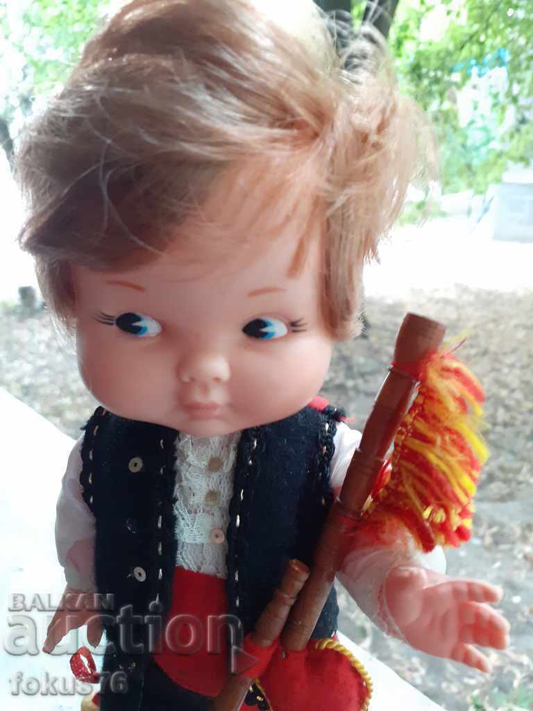 Old rubber doll in a bagpipe costume - with price 47.00 BGN | € 24.03 Old rubber doll in a bagpipe costume - with price 47.00 BGN | € 24.03