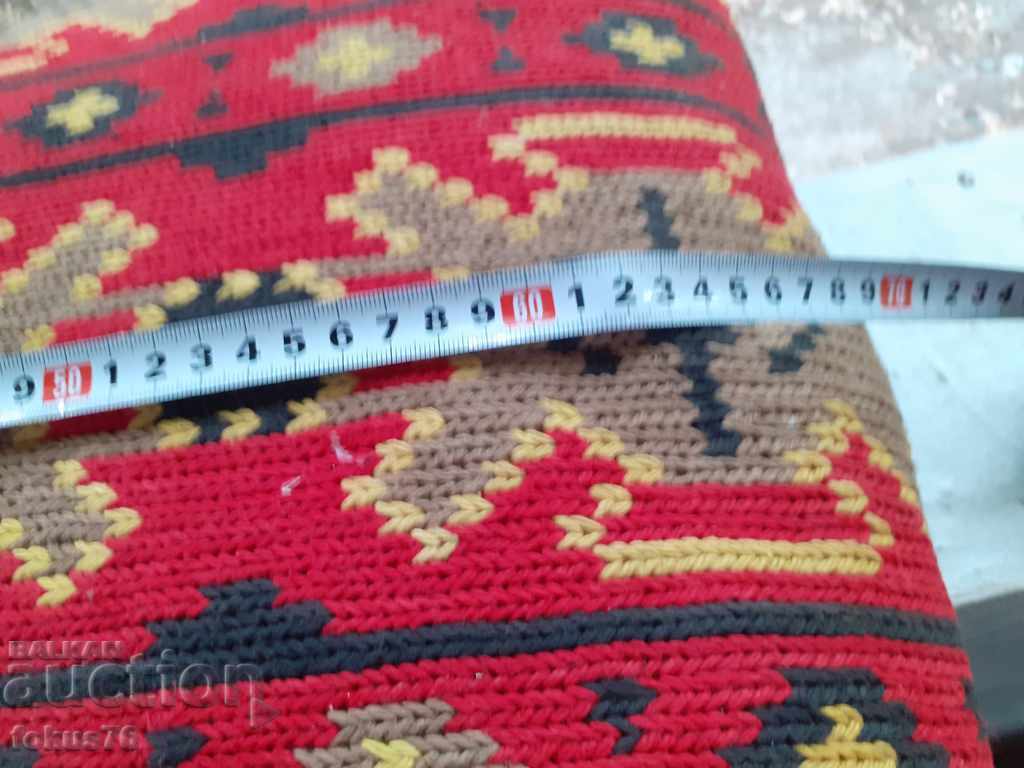 Μεγάλο παλιό χειροποίητο μάλλινο μαξιλάρι - 5
