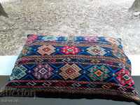 Large old hand-woven woolen pillow - beauty