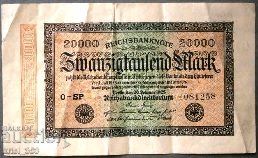 Γερμανία 20000 σηματοδοτεί το 1923
