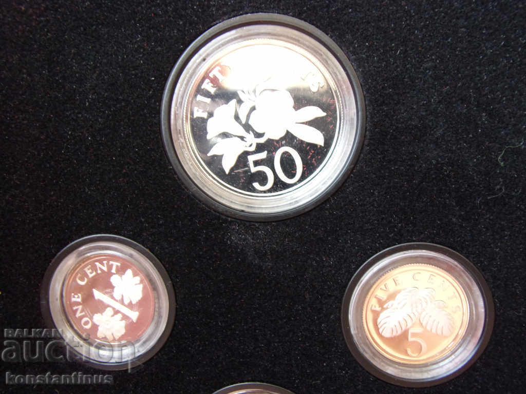 Доставка на Сингапур  Сребърен PROOF  сет  1988  UNC  Rare