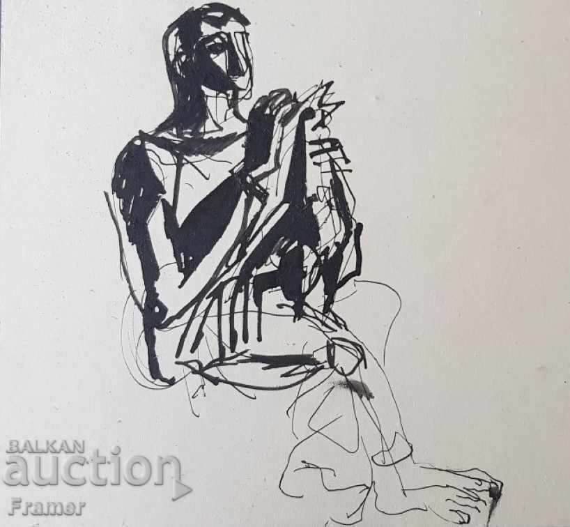 Atanas Yaranov 1940-1988 Singers - man and bird Original with price 470.00 BGN | € 240.31 Atanas Yaranov 1940-1988 Singers - man and bird Original with price 470.00 BGN | € 240.31