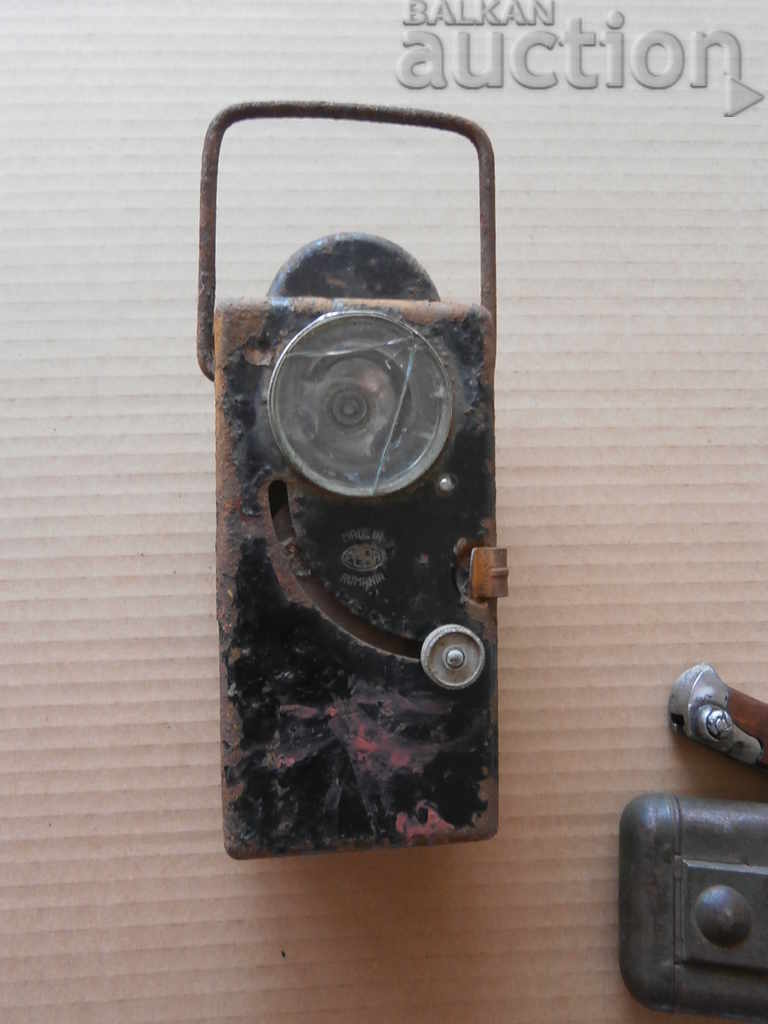 старинен фенер WW2 WWII сигнален ELBA made in RUMANIA