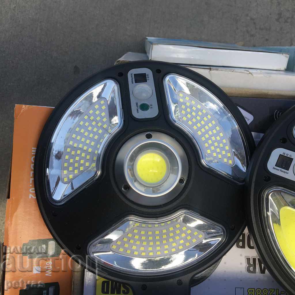 Auction LED SOLAR LAMP, SENSOR, REMOTE - COB 150 LB-1288A Auction LED SOLAR LAMP, SENSOR, REMOTE - COB 150 LB-1288A