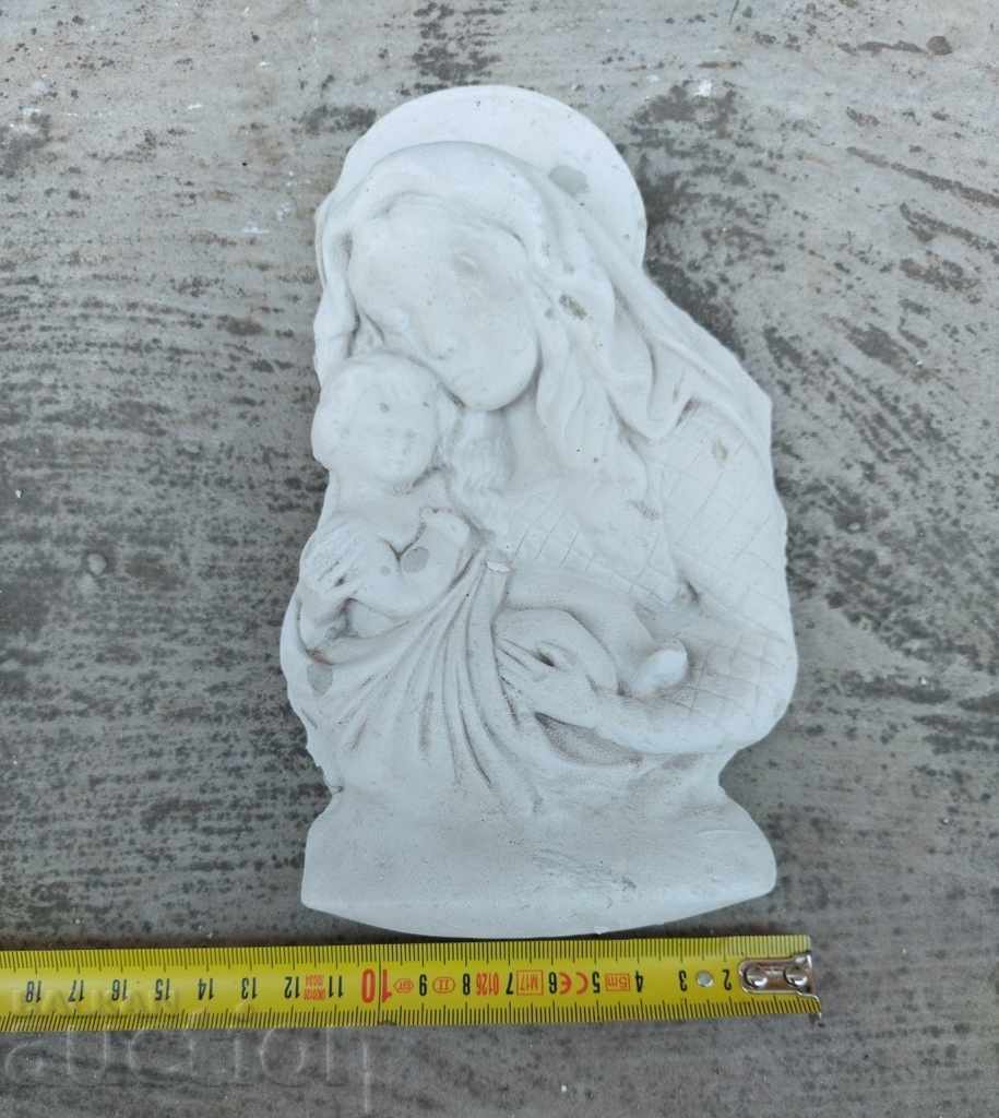 PLASTER PANEL OF THE VIRGIN MARY JESUS CHRIST ICON with price 19.00 BGN | € 9.71 PLASTER PANEL OF THE VIRGIN MARY JESUS CHRIST ICON with price 19.00 BGN | € 9.71