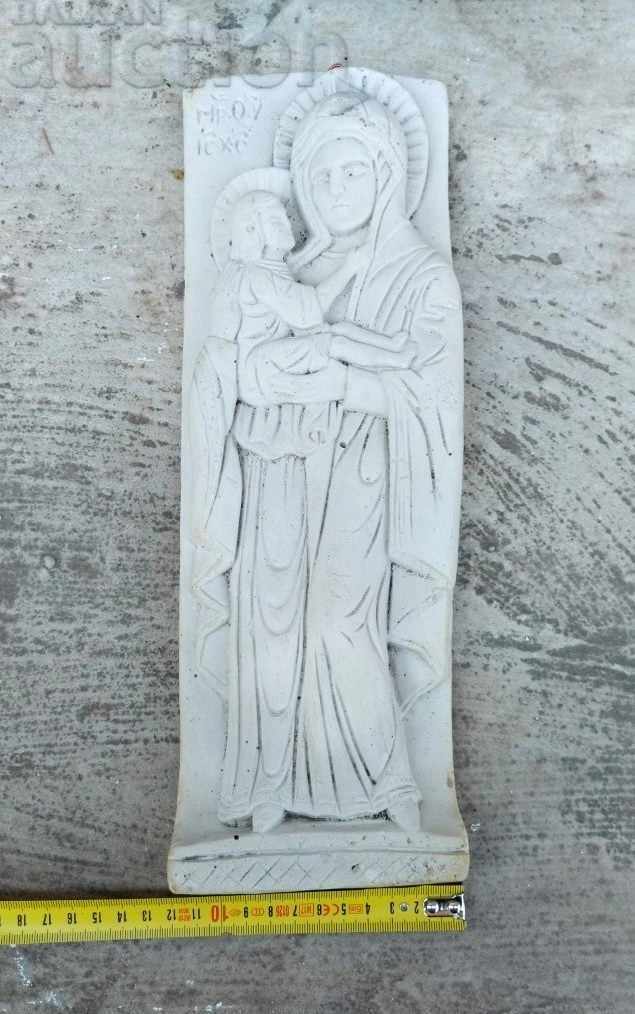 PLASTER PANEL OF THE VIRGIN MARY JESUS CHRIST ICON with price 19.00 BGN | € 9.71